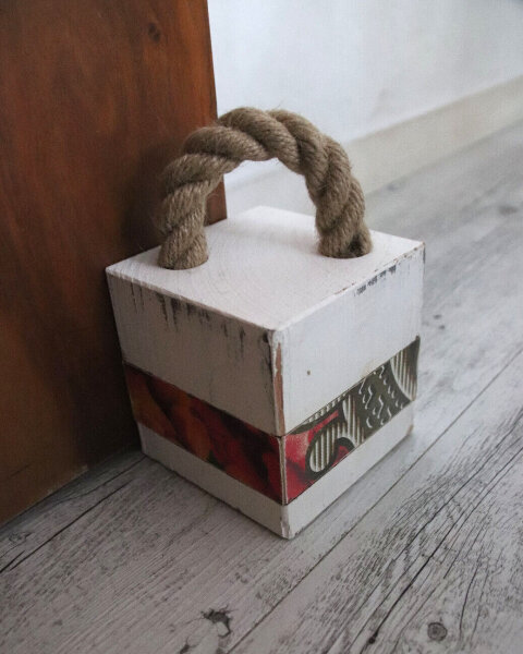 Türstopper Vintage Weiß mit Dekor